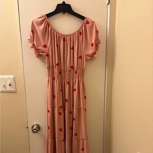 Pink Heart Maxi Dress